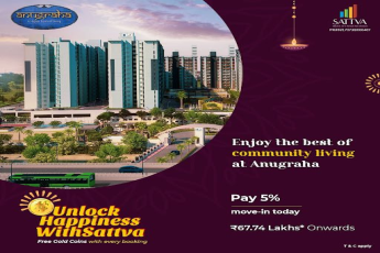 Pay 5% move in today at Salarpuria Sattva Anugraha, Bangalore