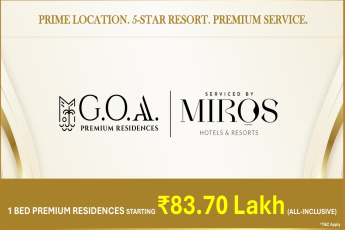 Own a Premium 1 Bed Residence in Goa by G.O.A. Premium Residences, Starting at ₹83.70 Lakh