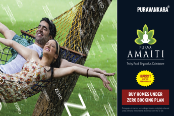 Hurry limited period plan buy homes under zero booking plan at Purva Amaiti, Coimbatore