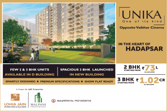 Spacious 3 BHK launched in new building at Lohia Unika in Hadapsar, Pune