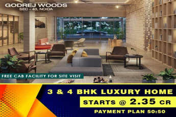 Book 3 & 4 BHK luxury home starting Rs 2.35 Cr onwards at Godrej woods, Noida