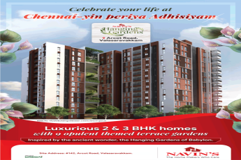 Luxurious 2 & 3 BHK homes at Navins Hanging Gardens, Chennai