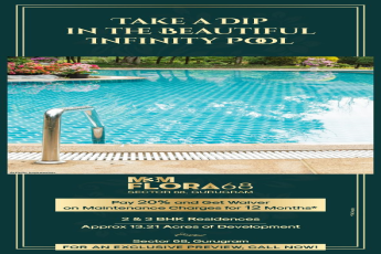 Take a dip in the beautiful infinity pool at M3M Flora 68, Gurgaon