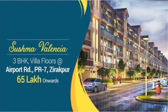 Avail 3 bhk villa floors at Rs. 65 lakhs at Sushma Valencia in Chandigarh