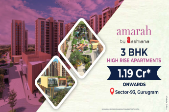 Offers 3 BHK luxury apartments Rs 1.19 Cr at Ashiana Amarah, Gurgaon