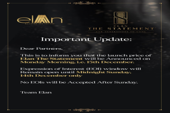 Discover Elan The Statement: Launch Price Announced Dec 15, Limited Time Offer!