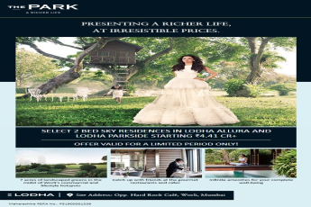 Presenting a richer life at irresistible prices at Lodha The Park in Mumbai
