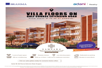 Occupancy certificate received at Adani Samsara Floors in Golf Course Extension Road, Gurgaon