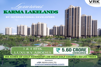 Karma Lakelands: Discover the Opulence of 3 & 4 BHK Luxury Abodes Amidst a Golf Township