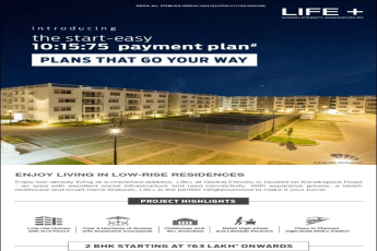 Introducing the start-easy 10:15:75 payment plan at Godrej Life Plus in Bangalore