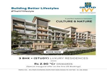 Book now 3.5 BHK luxury residences Rs 2.90 Cr. at Orchid IVY in Sector 51, Gurgaon