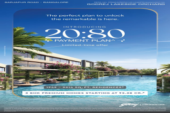 Own a Luxury 3 BHK in Godrej Lakeside Orchard, Sarjapur Road, Bangalore - Starting at ₹2.38 Cr