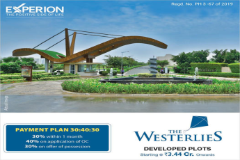 Presenting 30:30:40 payment plan at Experion The Westerlies, Gurgaon