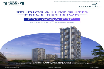 Studios & Luxe Suites, 32K PSF, Central Park, Delphine, Sector 104, Dwarka Expressway