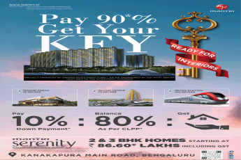 Pay 90% get your key at Mantri Serenity in Kanakapura Main Road, Bangalore