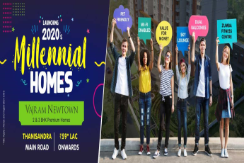 Launching 2020's millennial homes at Vajram Newtown in Thanisandra Main Road, Bangalore
