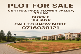 Secure Your Dream Plot at Central Park Flower Valley || Plot for Sale in Block F, Sohna || 180 Sqyd Plots Available Now