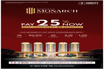 Pay 25% Now, Own a Home at Monarch Residences || Exclusive Payment Plan: Pay 25% Now || Luxury at Suncity's Monarch: Pay 25% Now