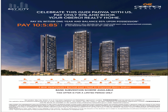 Pay only 10% & book your home at Oberoi Sky City in Mumbai