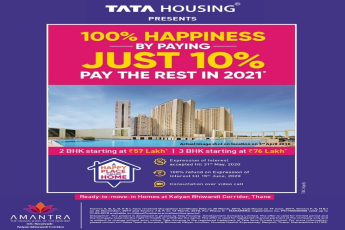 Pay just 10% now and the rest in 2021 at Tata Amantra in Mumbai