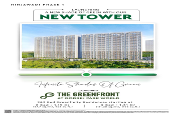 Discover The Greenfront at Hinjawadi, By Godrej Park World, Prices from 1.19 Cr.