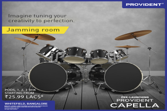 Jamming room at Provident Capella in Whitefield, Bangalore