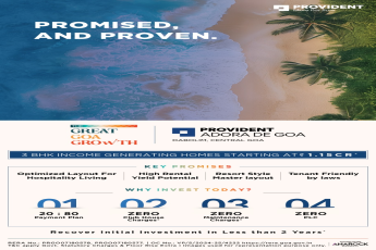 3 BHK Homes in Central Goa by Provident, Starting at ₹1.15 Cr