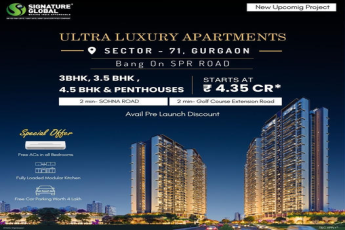 Signature Global's Pinnacle of Elegance: Ultra Luxury Apartments in Sector 71, Gurgaon