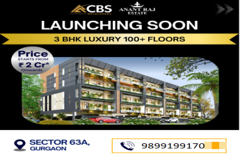 Anant Raj Estate: CBS Developers' Pinnacle of 3 BHK Luxury Living in Sector 63A, Gurgaon