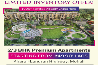 Limited inventory available at SBP City Of Dreams, Mohali