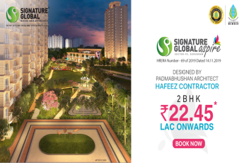 Book 2 BHK homes starting at Rs 22.45 Lac at Signature Global Aspire, Gurgaon