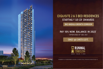 Exquisite 2 & 3 bed residences starting Rs 1.81 Cr onwards at Runwal Timeless, Mumbai