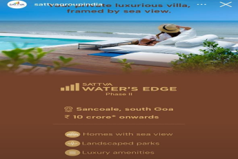 Discover Luxury at Sattva Water's Edge, Sancoale, South Goa, Starting at ₹10 Crore