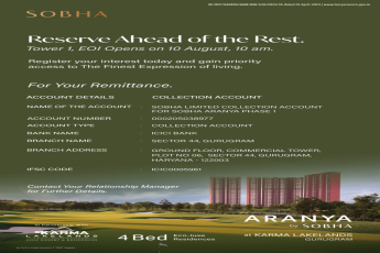 Register Your Interest || EOI Opens for Aranya by Sobha || Secure Priority Access at Aranya