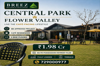 Explore Cafe-Facing Lifestyle at Flower Valley || Own a Cafe Residence Today || Discover SBI Approved Breez Central Park