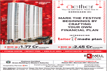 Book 2 BHK Rs 1.77 Cr onwards at Romell Aether, Mumbai