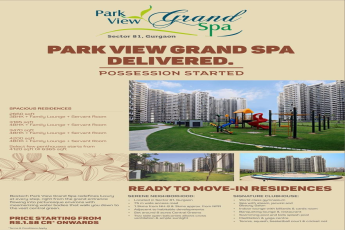 Possession started at Bestech Park View Grand Spa in Gurgaon