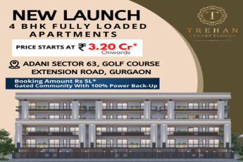 Trehan's Luxurious Haven: 4 BHK Fully Loaded Apartments Launch in Adani Sector 63, Golf Course Extension Road, Gurgaon