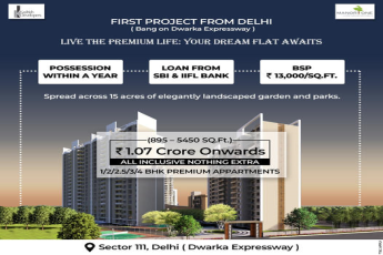 Manor One: Luxurious Living on the Doorstep of Delhi at Sector 111, Dwarka Expressway