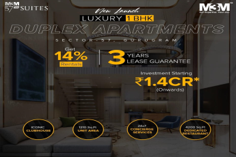 M&M Luxury 1 BHK Duplex Apartments in Sector-57, Gurgaon**
