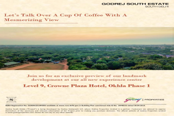 Lets talk over a cup of coffee with a mermerizing view at Godrej South Estate in  South Delhi