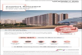 Ready to move in offer with 0% GST at Godrej Air in Banglore