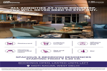Spacious 3 BHK Residences Rs 5.20 Cr. at DLF One Midtown in Moti Nagar, New