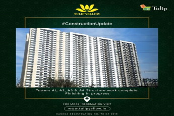 Tulip Yellow: Soaring to New Heights with Completed Structures at Towers A1 to A4 in Gurgaon