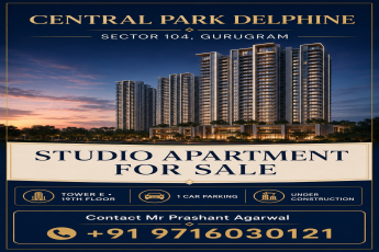 Studio Apartment Available in Central Park Delphine || Secure Your Studio Apartment in Gurugram Now || Explore Real Estate Opportunity in Sector 104