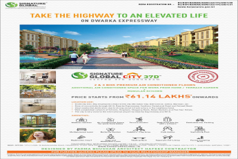 Signature Global launches AC Luxury Floors under DDJAY on Dwarka Eway 37D, Gurgaon