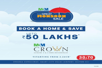 Book a home & save upto Rs 50 Lac at M3M Crown, Gurgaon