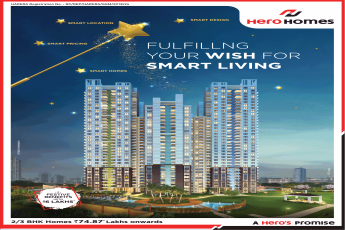 Book 2 & 3 BHK homes Rs 74.87 Lac at Hero Homes in Sector 104, Gurgaon
