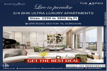 Whiteland The Aspen: Serene 3/4 BHK Ultra Luxury Apartments on SPR Road, Sector 76, Gurugram