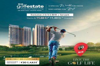 Book 2.5/3.5 BHK Golf view residences price Rs 1.30 Cr* onwards at M3M Golf Estate 2 in Sector 65, Gurgaon